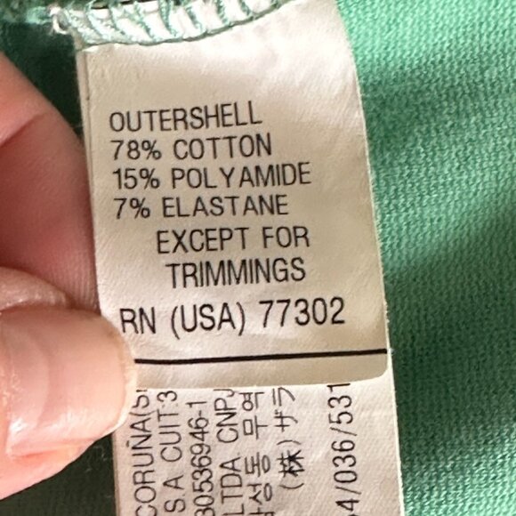 Women's L Zara Collection Cotton Blend Shorts SeaForm Green Zippers High Rise - Picture 6 of 11